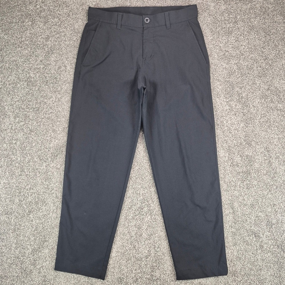 Lululemon Relaxed-Tapered Smooth Twill Trouser Pant Mens 31 Black Chino Cropped